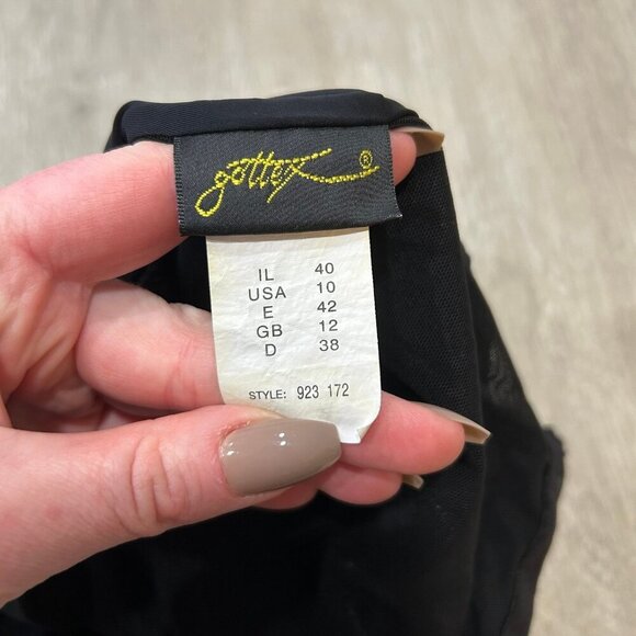 Gottex Women’s Black White One Piece Square Neck Swimsuit Bathing Suit Size 10 - Picture 4 of 5